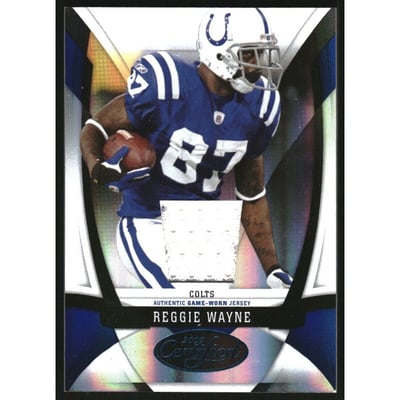 2009 Certified Mirror Blue Materials #57 Reggie Wayne/100