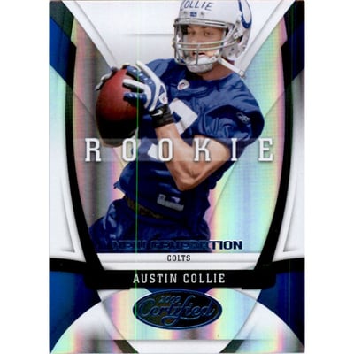 2009 Certified Mirror Blue #130 Austin Collie