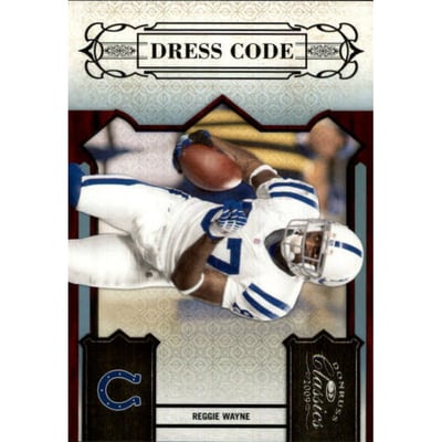 2009 Donruss Classics Dress Code Platinum #19 Reggie Wayne