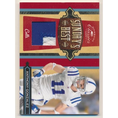 2009 Donruss Classics Sunday's Best Jerseys Prime #5 Anthony Gonzalez/50
