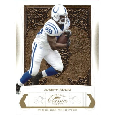 2009 Donruss Classics Timeless Tributes Gold #43 Joseph Addai