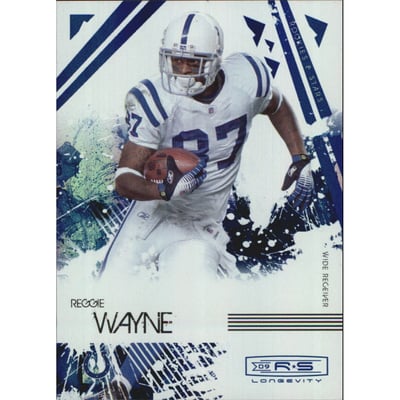 2009 Donruss Rookies and Stars Longevity Sapphire #45 Reggie Wayne