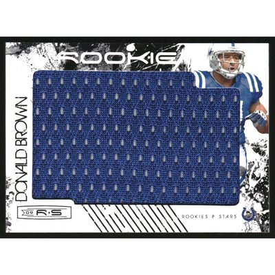 2009 Donruss Rookies and Stars Rookie Jersey Jumbo Swatch #213 Donald Brown