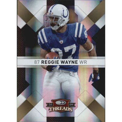 2009 Donruss Threads Gold Holofoil #44 Reggie Wayne