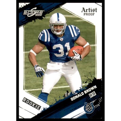 2009 Score Artist's Proof #337 Donald Brown