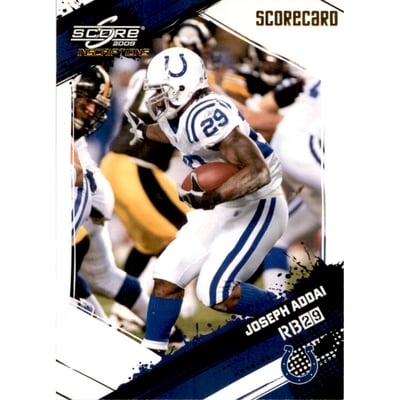 2009 Score Inscriptions Scorecard #127 Joseph Addai