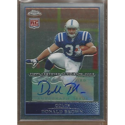 2009 Topps Chrome Rookie Autographs #TC150 Donald Brown C