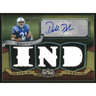 2009 Topps Triple Threads Autographed Relics Gold #TTRA67 Donald Brown