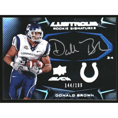 2009 UD Black #96 Donald Brown AU/199 RC