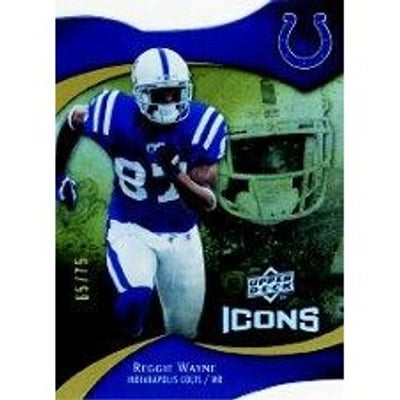 2009 Upper Deck Icons Gold Holofoil Die Cut #92 Reggie Wayne