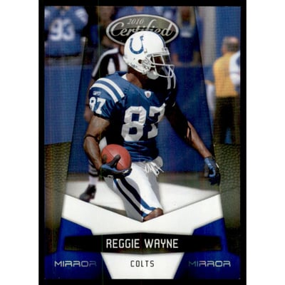2010 Certified Mirror Blue #66 Reggie Wayne