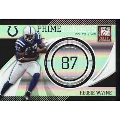 2010 Donruss Elite Prime Targets Black #14 Reggie Wayne