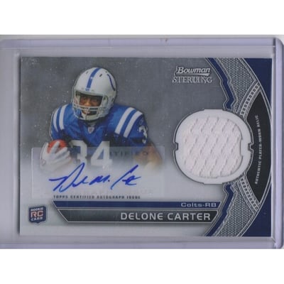 2011 Bowman Sterling #BSARDC Delone Carter JSY AU