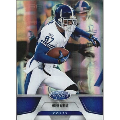 2011 Certified Mirror Blue #67 Reggie Wayne