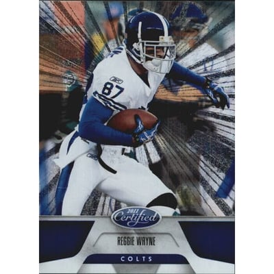 2011 Certified Platinum Blue #67 Reggie Wayne