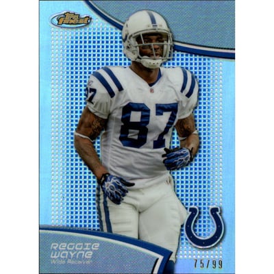 2011 Finest Blue Refractors #34 Reggie Wayne