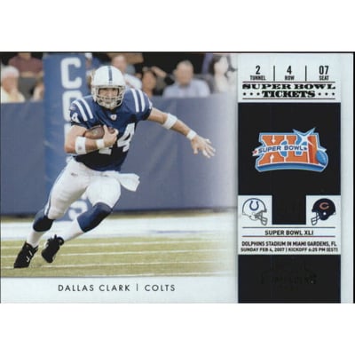 2011 Playoff Contenders Super Bowl Tickets Black #7 Dallas Clark