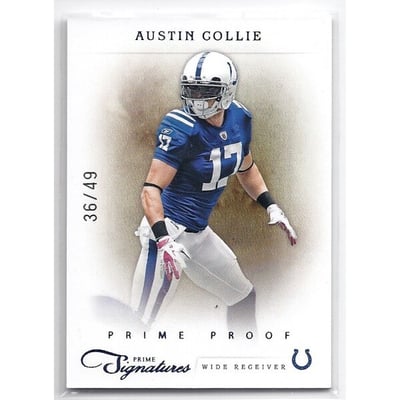 2011 Prime Signatures Prime Proof Blue #9 Austin Collie