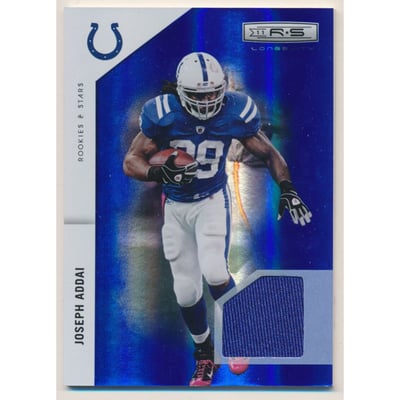 2011 Rookies and Stars Longevity Materials Sapphire #65 Joseph Addai/100
