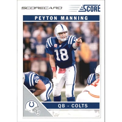2011 Score Scorecard #128 Peyton Manning