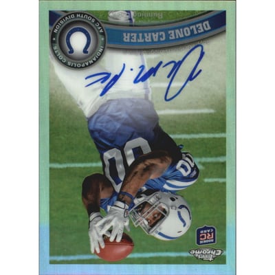 2011 Topps Chrome Rookie Autographs Refractors #106 Delone Carter