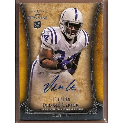 2011 Topps Five Star Rookie Autographs #FSFADC Delone Carter/199