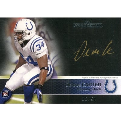 2011 Topps Precision Rookie Autographs Gold Ink #123 Delone Carter