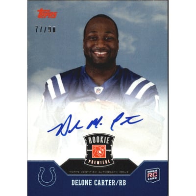 2011 Topps Rookie Premiere Autographs #RPDC Delone Carter