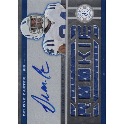 2011 Totally Certified #212 Delone Carter JSY AU/499 RC