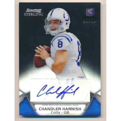 2012 Bowman Sterling Black Refractors #AU29 Chandler Harnish AU