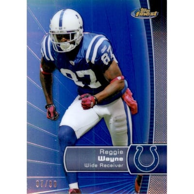2012 Finest Blue Refractors #34 Reggie Wayne