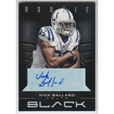 2012 Panini Black Rookie Signatures #196 Vick Ballard/199