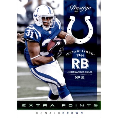 2012 Prestige Extra Points Green #84 Donald Brown