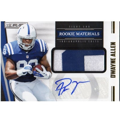 2012 Rookies and Stars Rookie Materials Prime Autographs #233 Dwayne Allen