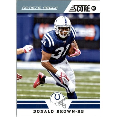 2012 Score Artist's Proof #294 Donald Brown