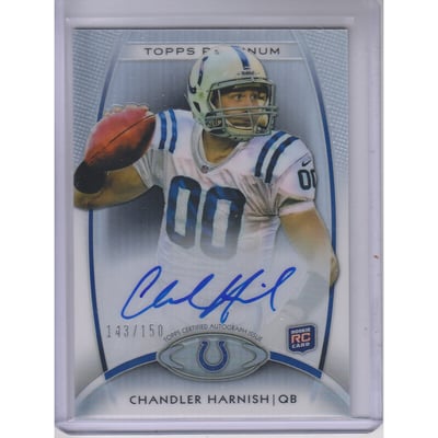 2012 Topps Platinum Rookie Autographs Refractors #141 Chandler Harnish