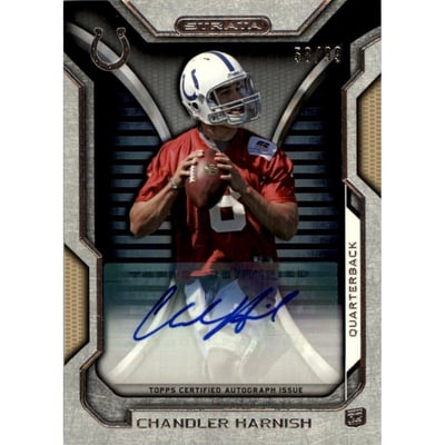 2012 Topps Strata Rookie Autographs Gold #RACH Chandler Harnish