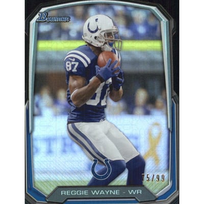 2013 Bowman Die Cut Prism #BDCRW Reggie Wayne