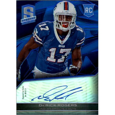 2013 Panini Spectra Blue #126 Da'Rick Rogers AU/99