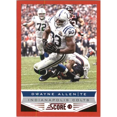 2013 Score Red Zone #92 Dwayne Allen
