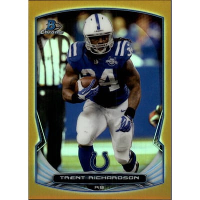 2014 Bowman Chrome Gold Refractors #58 Trent Richardson