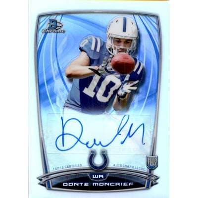 2014 Bowman Chrome Rookie Autographs Refractors #RCRADM Donte Moncrief