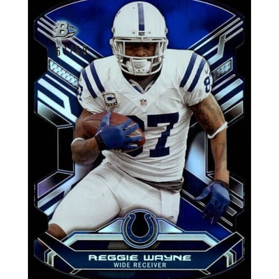 2014 Bowman Die Cut Blue #2 Reggie Wayne