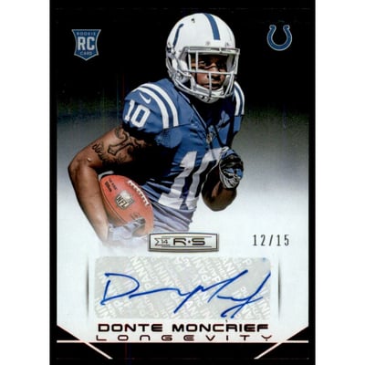 2014 Rookies and Stars Rookie Autographs Longevity Ruby #133 Donte Moncrief/15