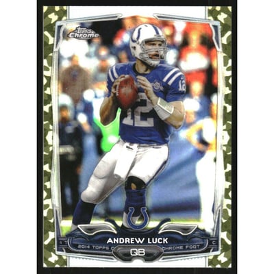 2014 Topps Chrome Mini Camo Refractors #47 Andrew Luck
