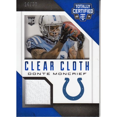 2014 Totally Certified Rookie Clear Cloth Prime Blue #RCCDM Donte Moncrief