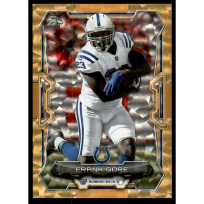 2015 Bowman Rainbow Orange Ice #V97 Frank Gore
