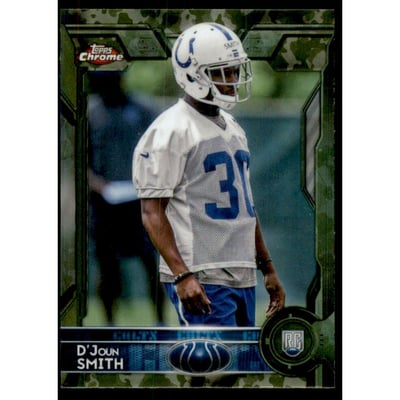 2015 Topps Chrome Mini Camo Refractors #192 D'Joun Smith