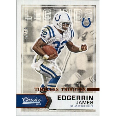 2016 Classics Timeless Tributes Bronze #104 Edgerrin James