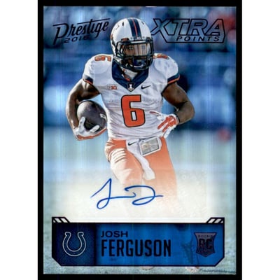 2016 Prestige Rookie Autographs Xtra Points Purple #53 Josh Ferguson